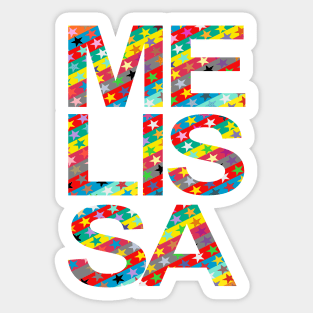 Melissa, name, typography Sticker